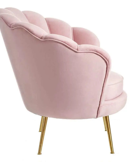 Butterfly Accent Chair in Pink Color - Oak Inside