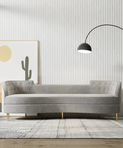Perfecto Luxury Modern Suede Sofa Set