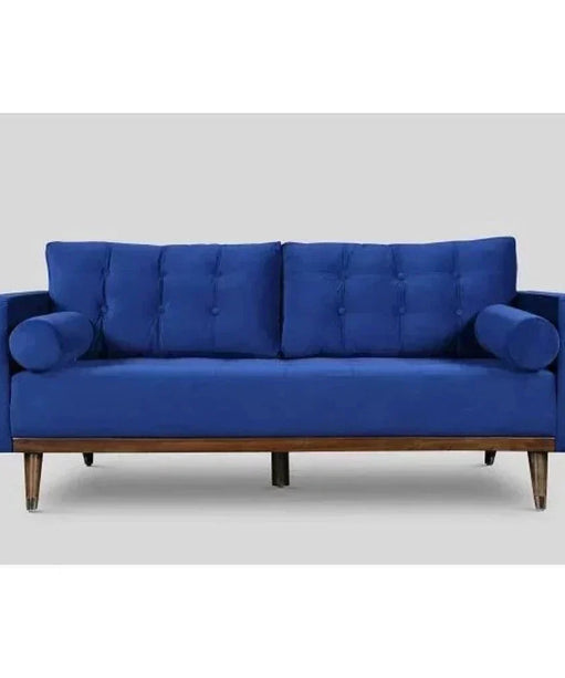 Mercury Straight Line Sofa Set in Blue - Oak Inside