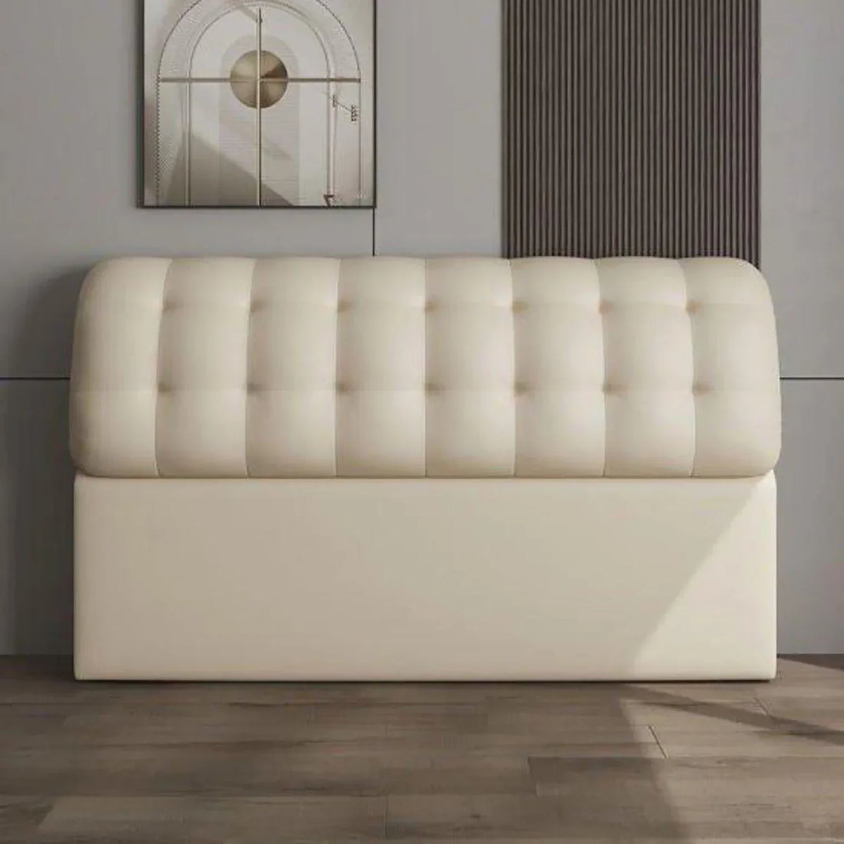 London Luxury Upholstered Bed Without Storage in Leatherette