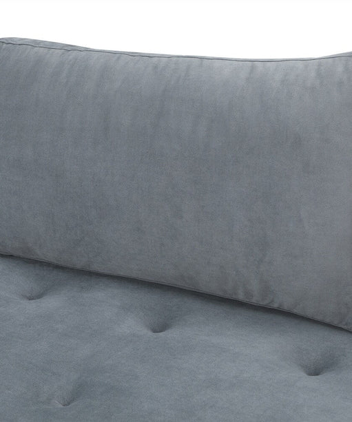 Volly High Back Couch Mid-century Suede SS Legs Chaise Sofa - Oak Inside