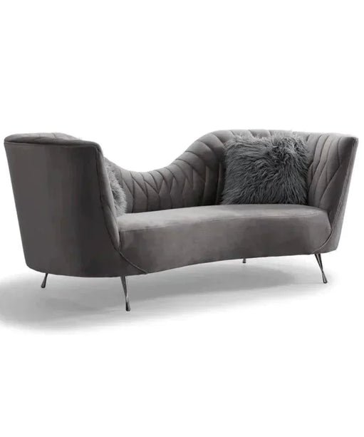 Angel Wing Luxury Modern Suede Sofa Set