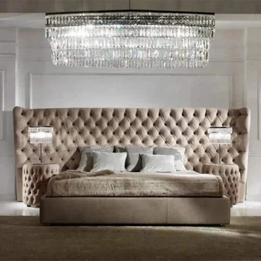 Quilt Nexa Premium Upholstered Bed  in Suede