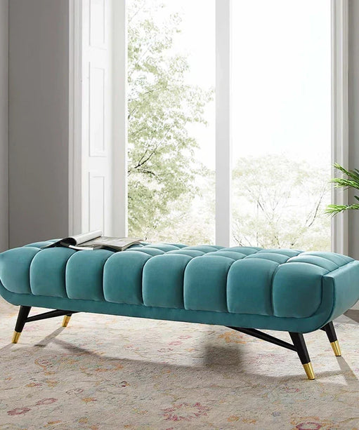 Cross line Lounger in Suede