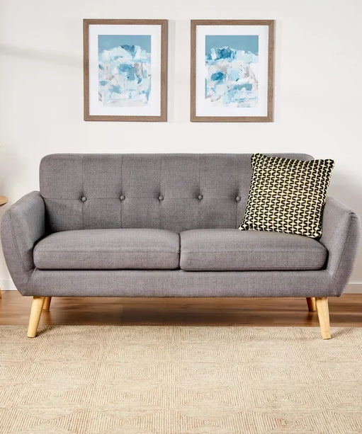 Heffy Modern Sofa Set in Suede