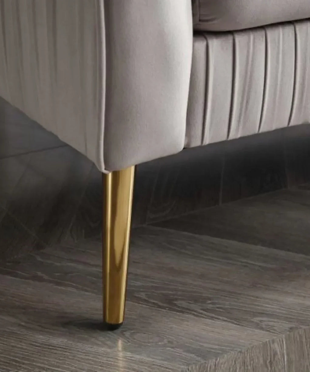 Lexis Luxury Mid-Century Sofa In Suede