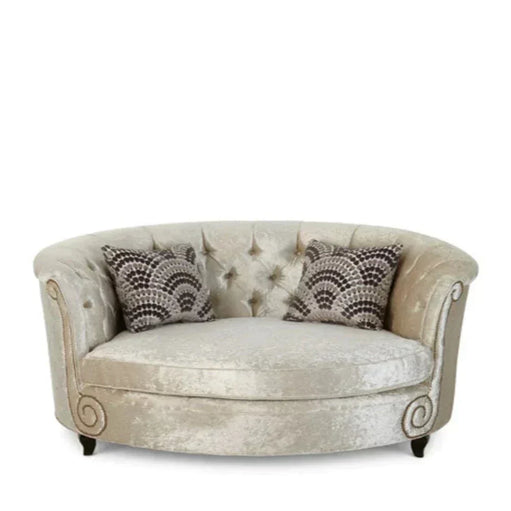 Cosmo Chair Embossing Fleece Upholstered Accent Sofa Chair - Oak Inside