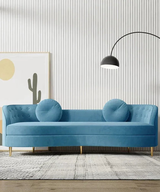 Perfecto Luxury Modern Suede Sofa Set