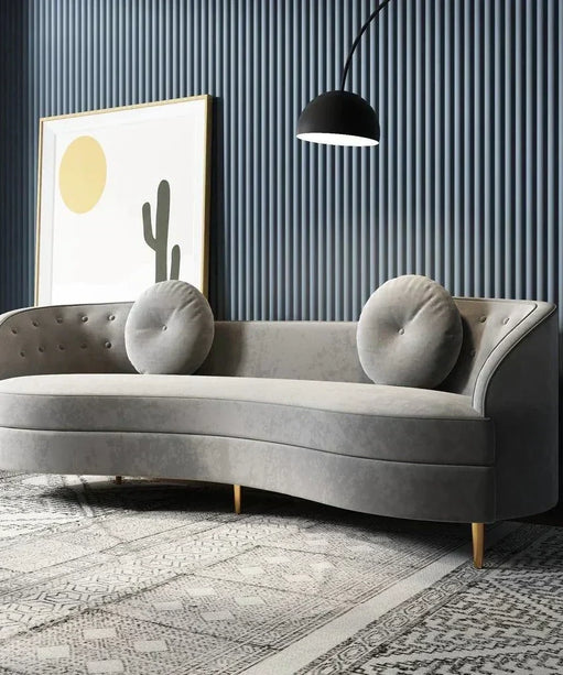 Perfecto Luxury Modern Suede Sofa Set