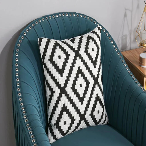 Cupbox Accent Chair in Blue - Oak Inside