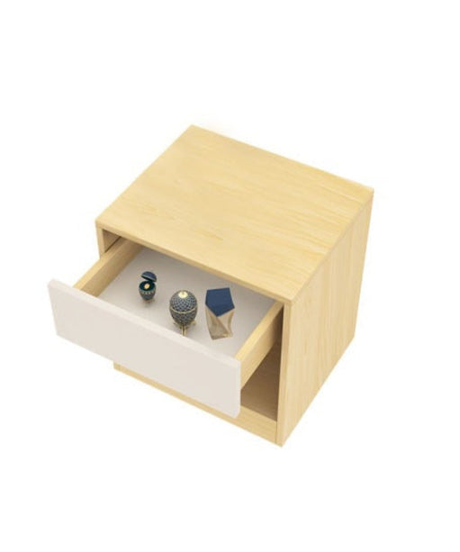 Monaco Engineered Wood Wenge Finish Bedside Table
