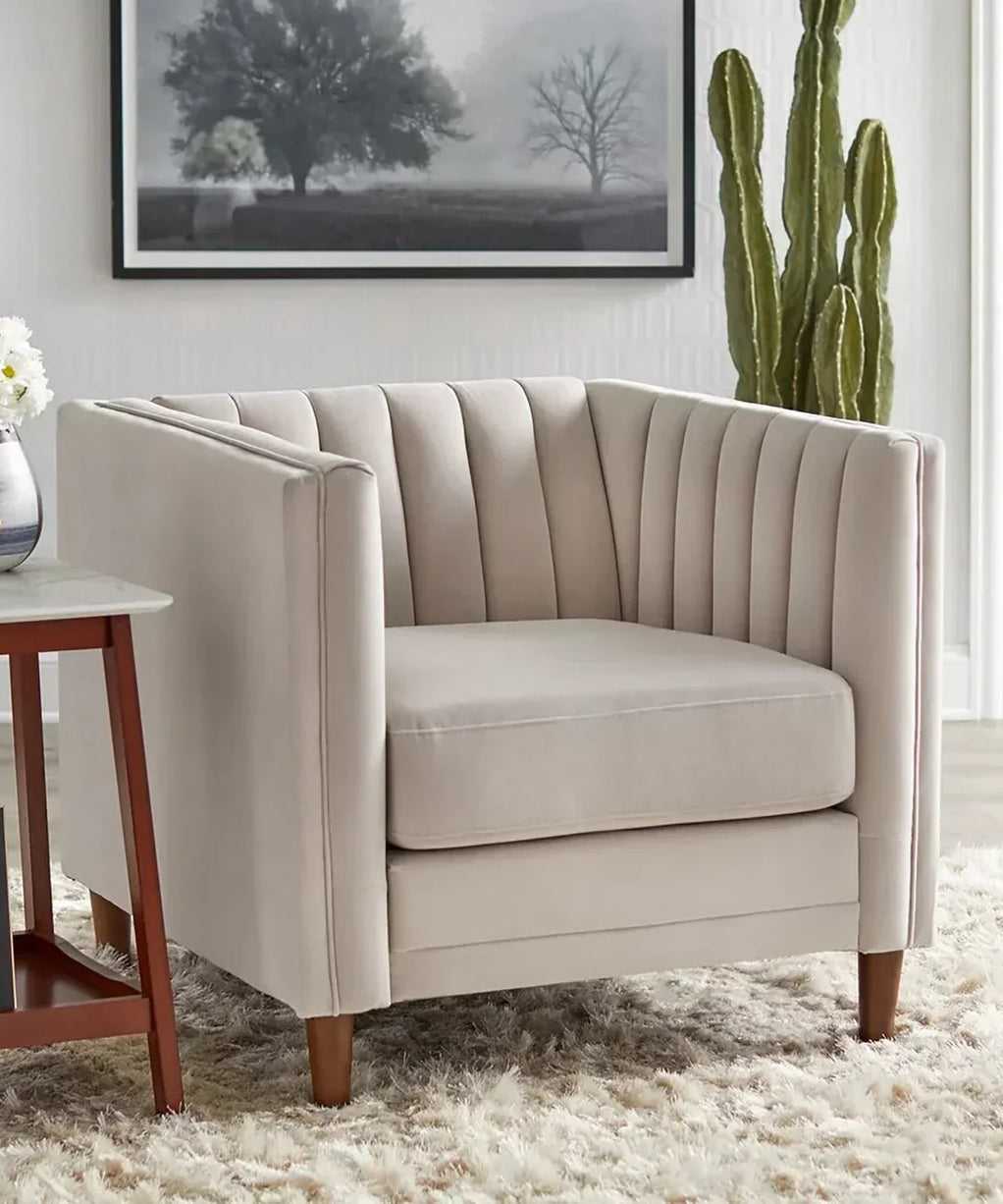 Uniline Pro Luxury Mid-Century Sofa In Suede