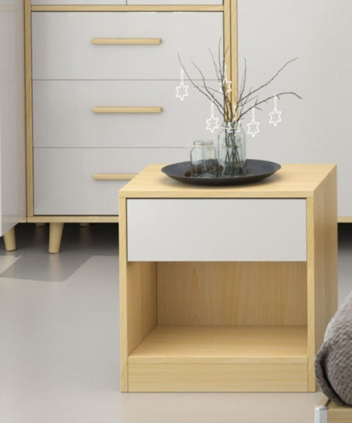 Monaco Engineered Wood Wenge Finish Bedside Table