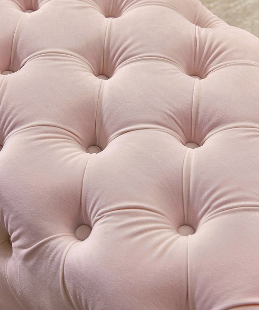 Unicorn Suede Lounger in Blush Pink Color - Oak Inside