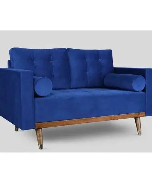 Mercury Straight Line Sofa Set in Blue - Oak Inside