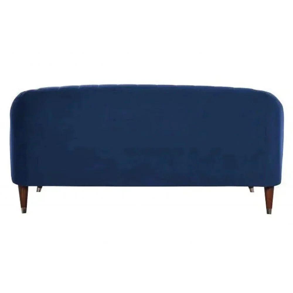 Kelly Straight Line Sofa Set in Suede - Oak Inside