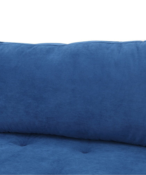 Volly High Back Couch Mid-century Suede SS Legs Chaise Sofa - Oak Inside