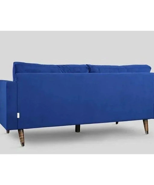 Mercury Straight Line Sofa Set in Blue - Oak Inside