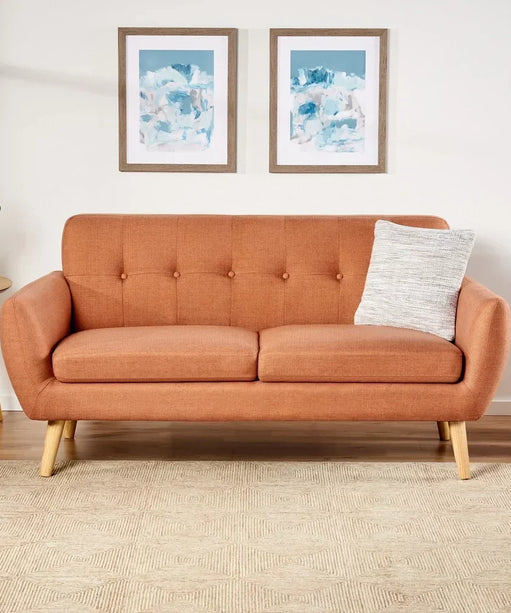 Heffy Modern Sofa Set in Suede