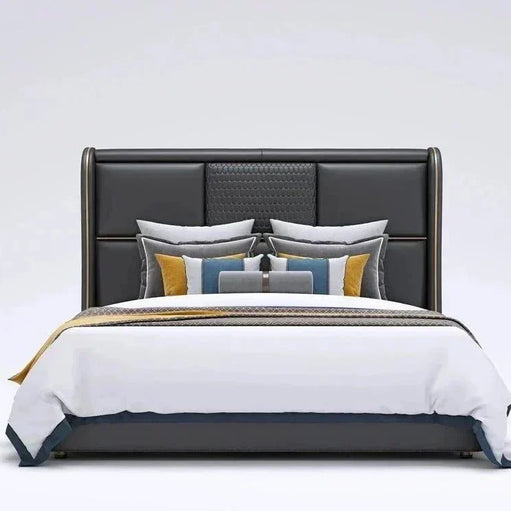 France Luxury Upholstered Bed in Leatherette