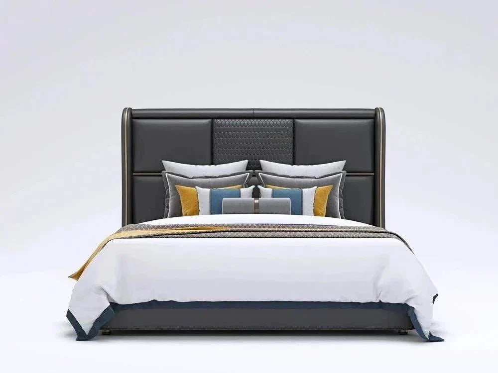 France Luxury Upholstered Bed in Leatherette