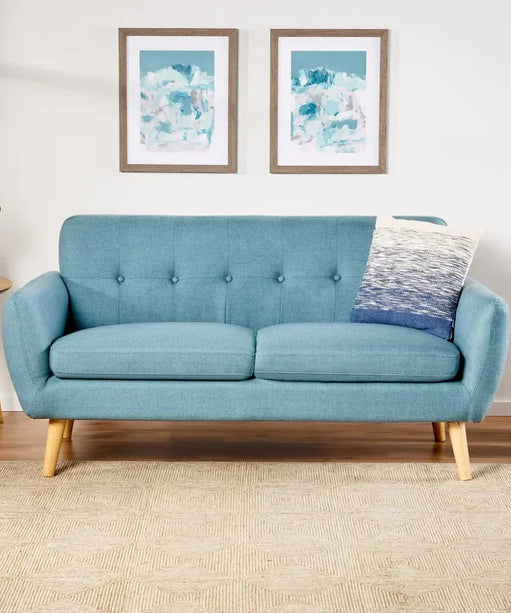 Heffy Modern Sofa Set in Suede