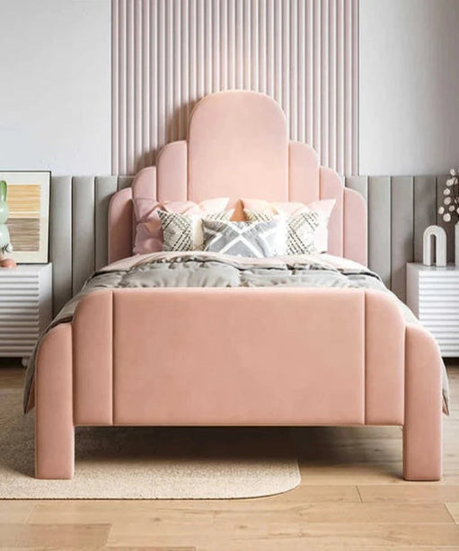 Robocop Upholstered Bed Without Storage in Suede