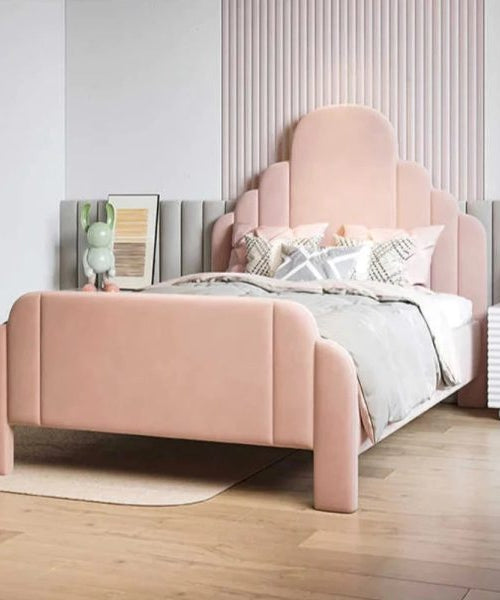 Robocop Upholstered Bed Without Storage in Suede