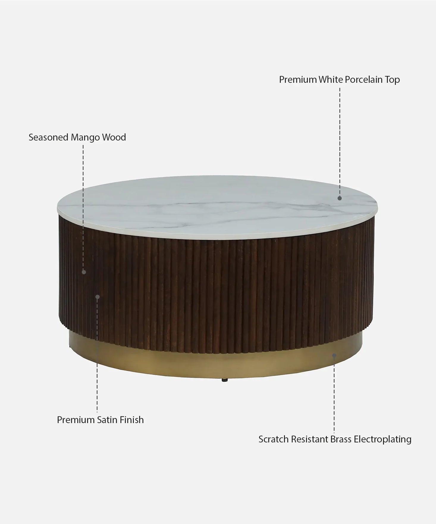 Kelly Luxury Center Table In Teak Wood