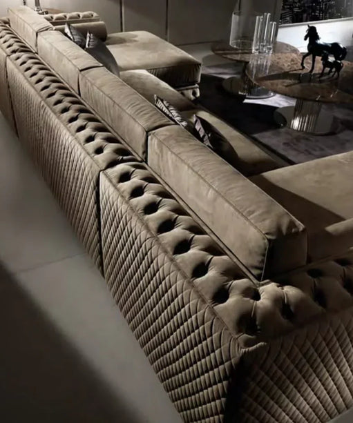 Signature Premium Sectional Sofa in Suede