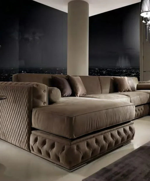 Signature Premium Sectional Sofa in Suede