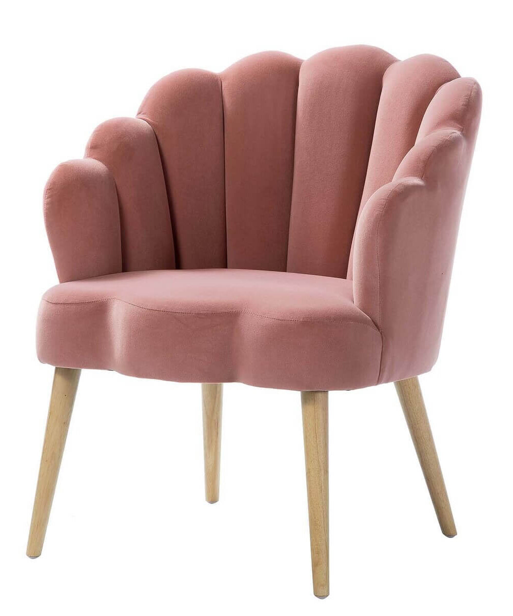 Lotus Upholstered Arm Chair In Velvet