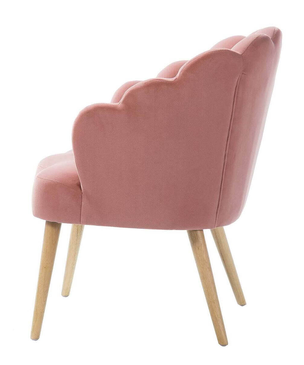 Lotus Upholstered Arm Chair In Velvet