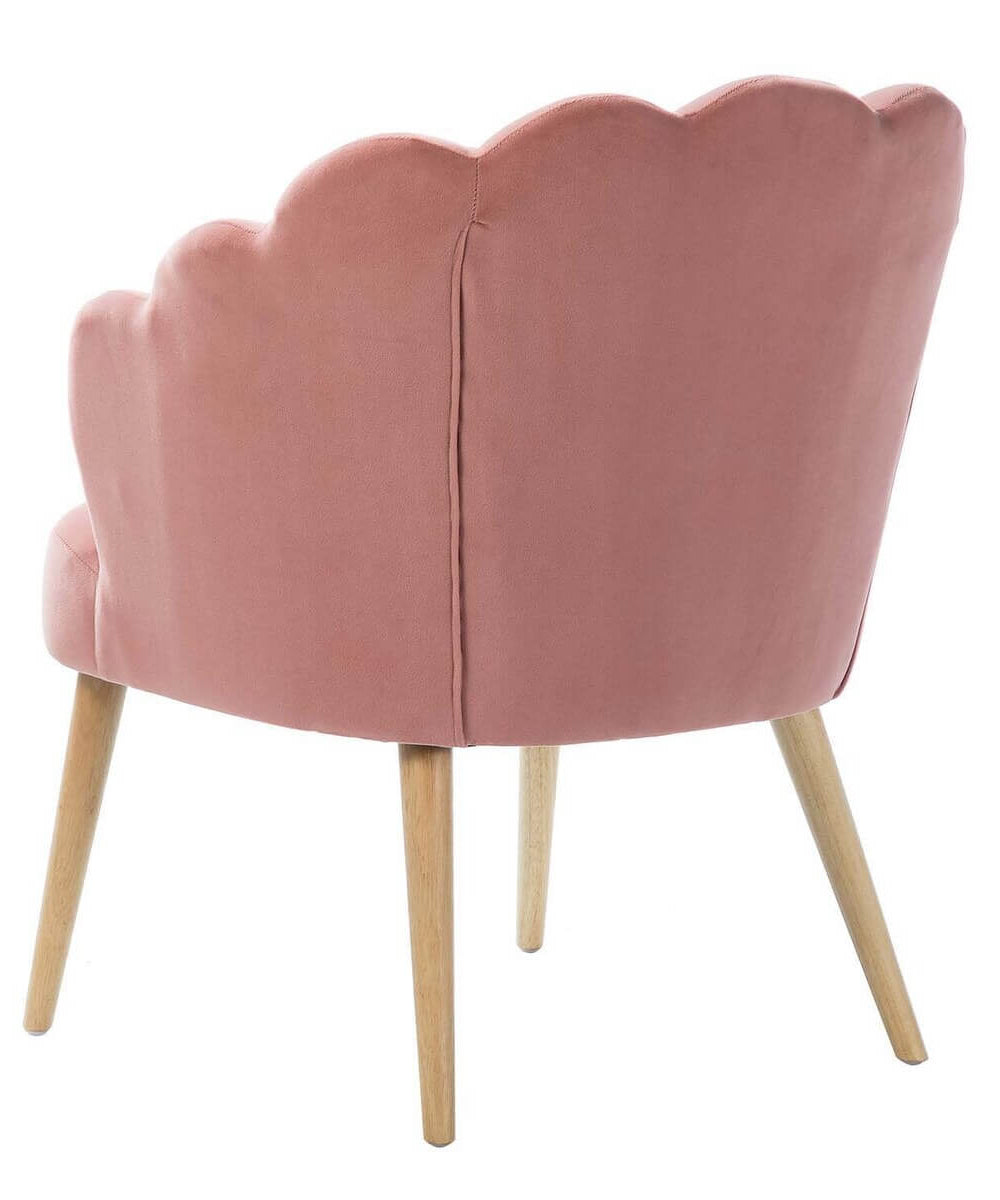 Lotus Upholstered Arm Chair In Velvet