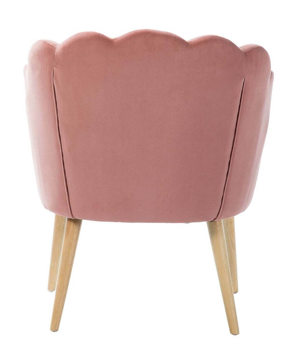 Lotus Upholstered Arm Chair In Velvet