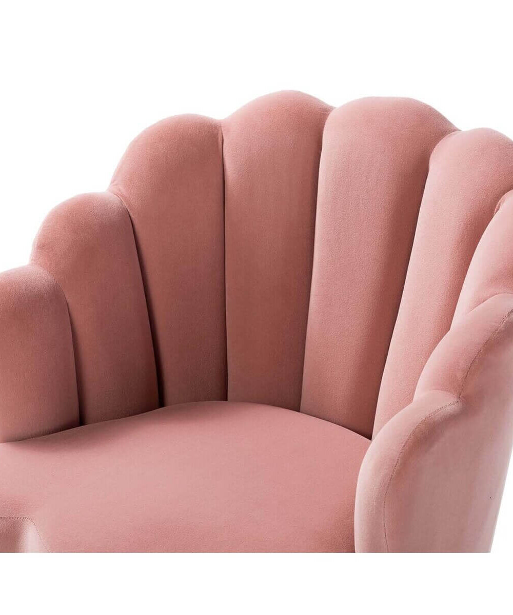 Lotus Upholstered Arm Chair In Velvet