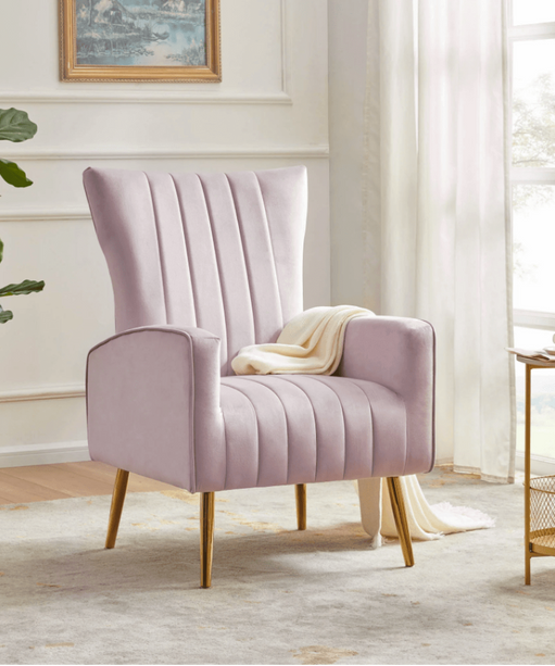 Bells Wing Back Chair - Oak Inside