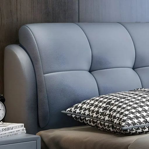 Tafino IMP dark grey in leatheright upholstered bed