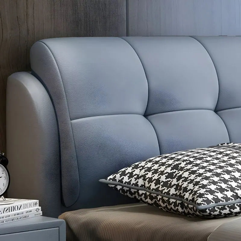 Tafino IMP dark grey in leatheright upholstered bed