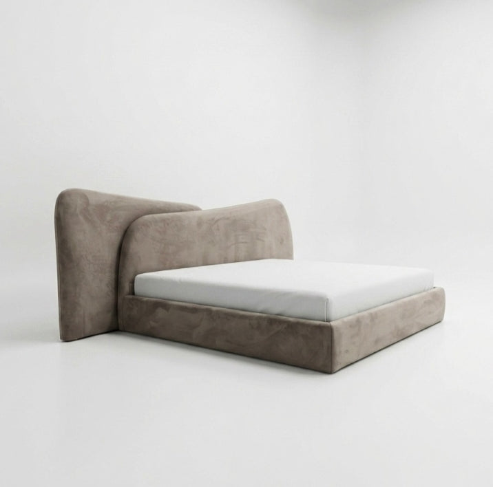 Ronaldo carved upholstered bed Better Leaf