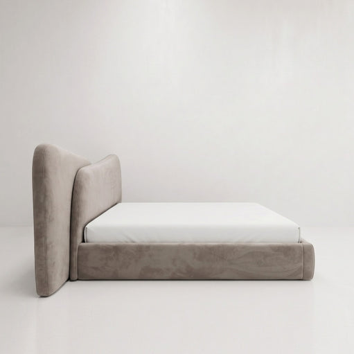 Ronaldo carved upholstered bed Better Leaf