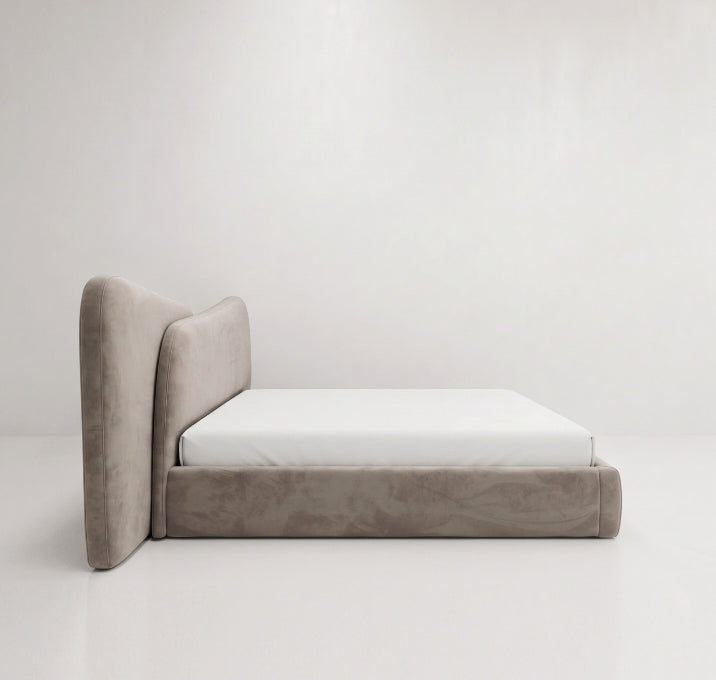 Ronaldo carved upholstered bed Better Leaf