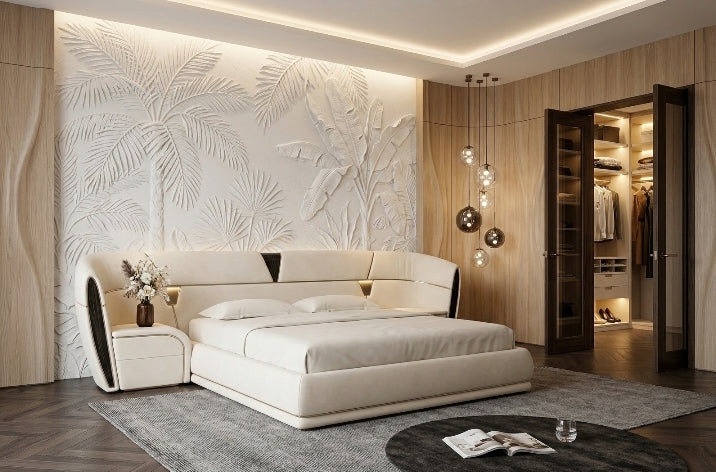 Italiancosa mordan upholstered bed Better Leaf