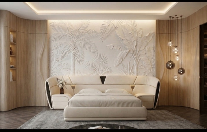 Italiancosa mordan upholstered bed Better Leaf