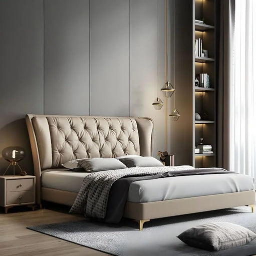 Turkey baige calor without storage upholstered bed