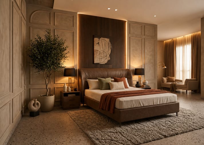 Africans upholstered bed with storage Better Leaf