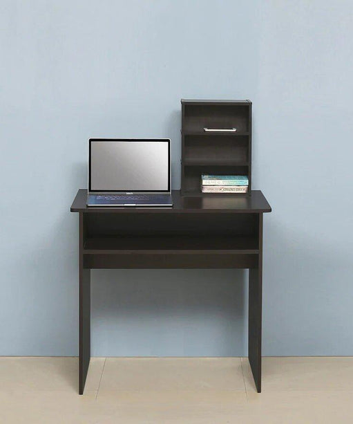 Simple Study Table in Wenge Color - Oak Inside