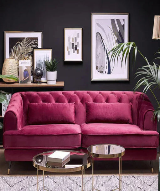 Sletta Luxury Chesterfield Sofa Set in Suede